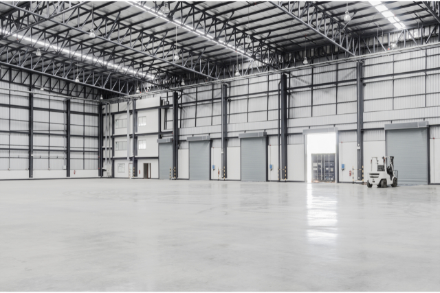 Concrete Floor in a warehouse