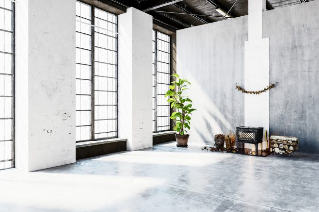 Concrete Wall and Floor of a Loft